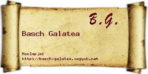 Basch Galatea névjegykártya